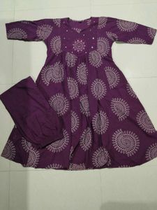 purple kurta set