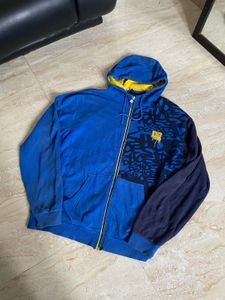 Men's Blue Zip-Up Hoodie