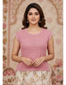 Elegant Pink Crochet Top