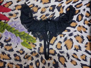 Black Lace Thong Panty
