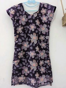 🪻Violet Short floral kurti