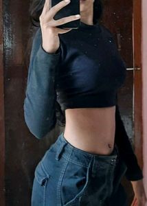 Black cargo pant and tie top combo