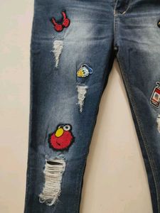 Distressed Denim Jeans