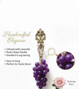 Handcrafted trendy Grape Hanging Soap lavender fra