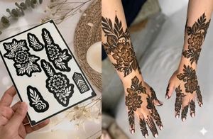 Floral Henna Tattoo Stencils