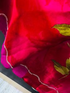 Floral chinnon Saree never worn