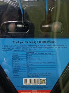 UBON Neckband Earphones - Blue