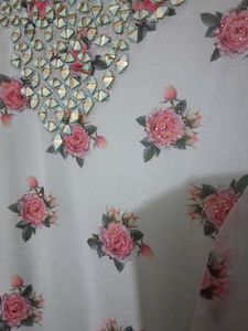 Floral Print Anarkali Suit with Dupatta