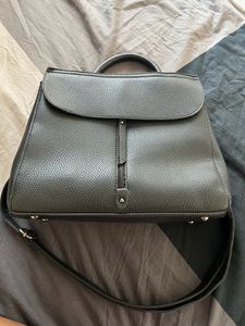 Black Structured Satchel Bag