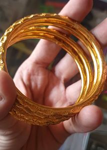Set of Four Gold Bangles