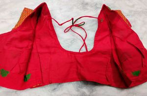 Red Colour  Silk Blouse