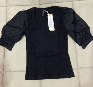 Forever New Anna Linen Puff Sleeve Tee