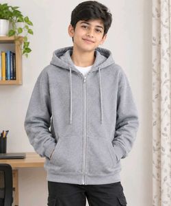 Gray Zip-Up Hoodie