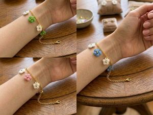 Crochet Flower Charm Bracelet