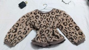 Fur leopard Sweater