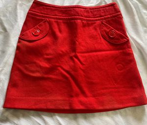 Retro Orange Mini Skirt