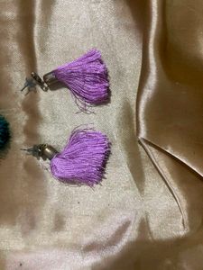 Purple Tassel Earrings
