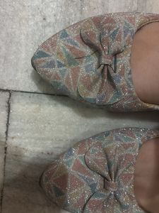 Sparkly Geometric Ballet Flats