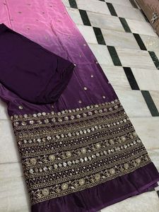 heavy sequence work unstitch suit with dupatta