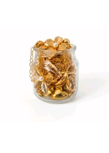 Golden tone jar