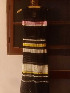 Striped Crochet Maxi Dress