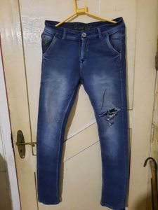 2 Stylish Ripped Blue Jeans and trouser