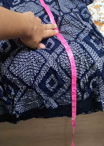 Blue &amp; White Printed Kurta