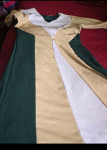 Elegant Color Block Midi Dress