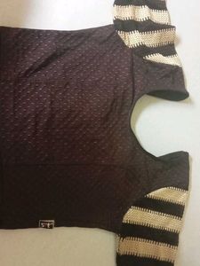 Elegant Lace &amp; Striped Blouse Set