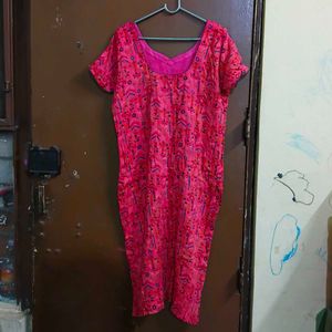 Vibrant Pink Printed Kurta