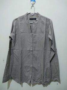 Khakhi or light brown cotton Tunic Top shirt