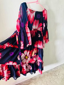 Floral Print Tiered Dress