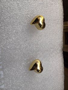 Gold Heart Stud Earrings