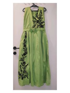 Unused Light green ethnic shinning gown | Size: M