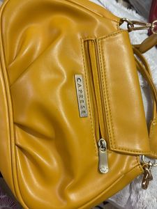 Cute Mustard Yellow Heart Accent Bag