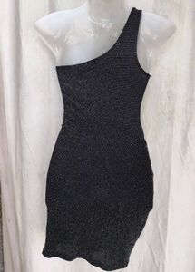 shimmery sexy black bodycon