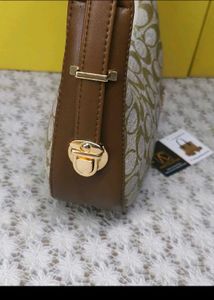 Stylish Hobo Bag with Signature Print