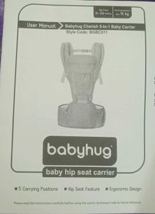 Babyhug Cherish 5-in-1 Baby Carrier - Ergonomic Hi