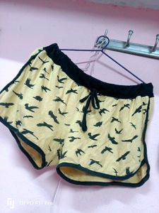 Cute Bird Print Pajama Shorts✨🌸