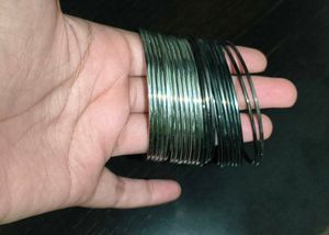 Set of 24 Stackable Metal Bangles