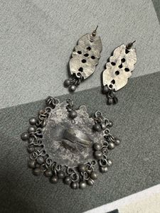 Oxidised Earrings and Ring Set