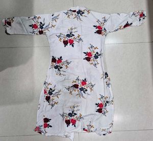 Floral Print Button-Down Kurta