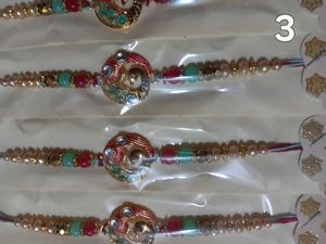 Designer Rakhi Bracelet  any 3 with tilak