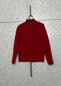 Uniqlo Burnt orange Fleece Zip-Up Jacket