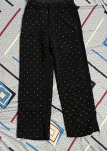Length-41,,Chic Black Wide-Leg Pants