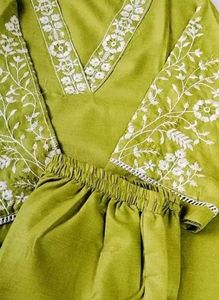 Elegant Green Kurta Pant Set