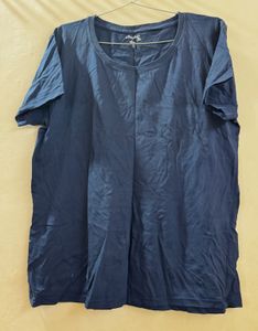 Solid Blue Basic T-Shirt