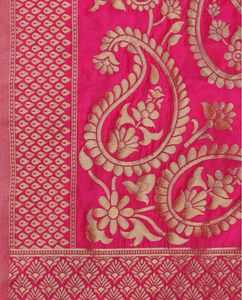 New Yellow kurta Set with Pink silk Dupatta
