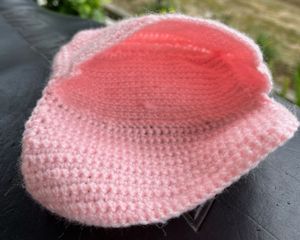 Cute Pink Crochet Coin Pouch