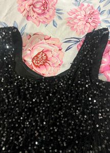 Sparkling Black Sequin Maxi Dress